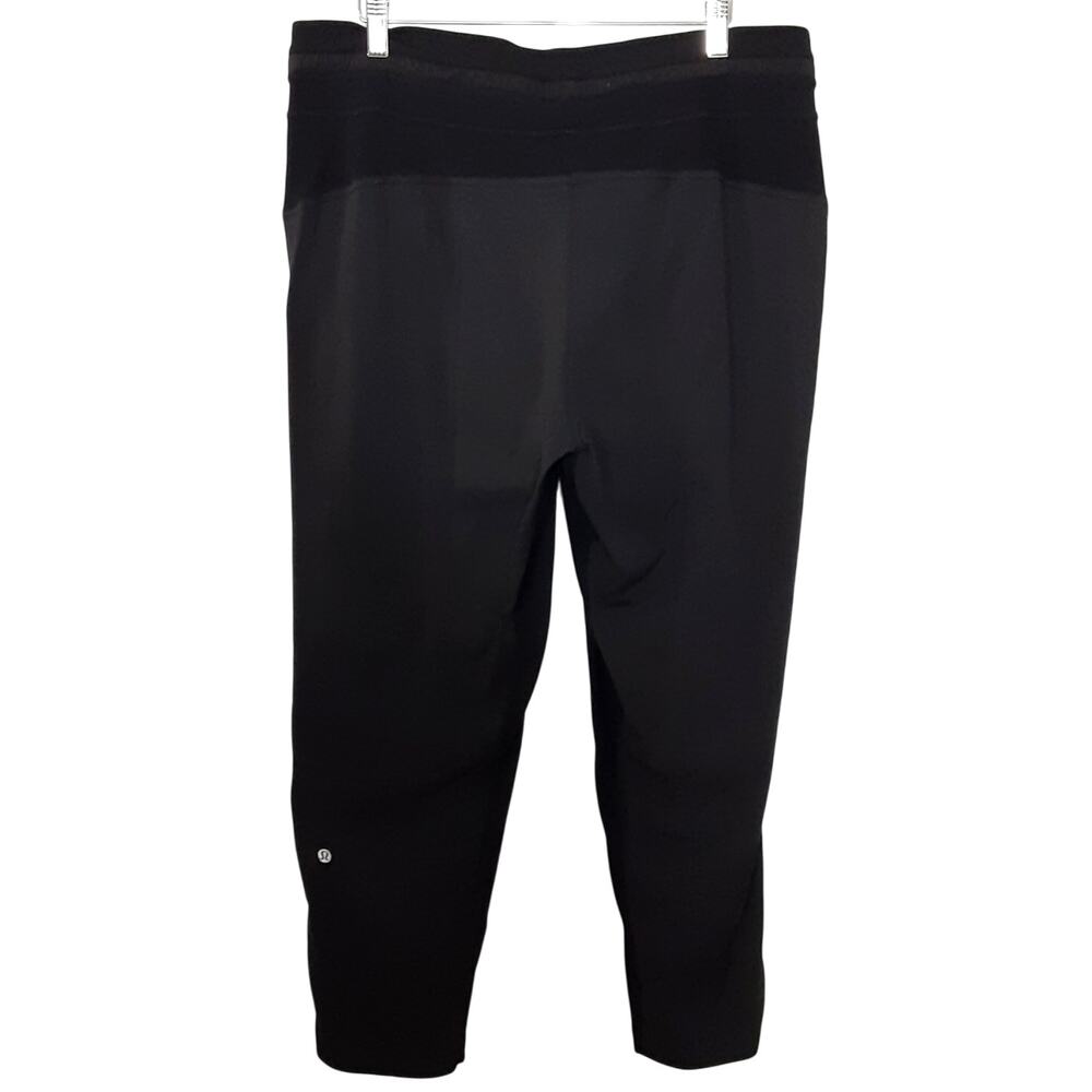Lululemon Dance Studio Mid Rise Cropped Pants Black Womens 12 - Picture 2 of 11